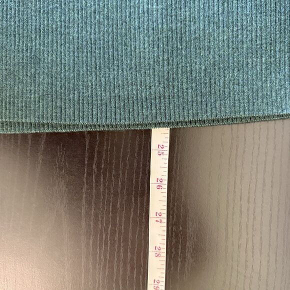 H by Halston LG Green 100% Merino Wool Mock Neck Knit Tank Preppy Quiet Luxury - Picture 10 of 11